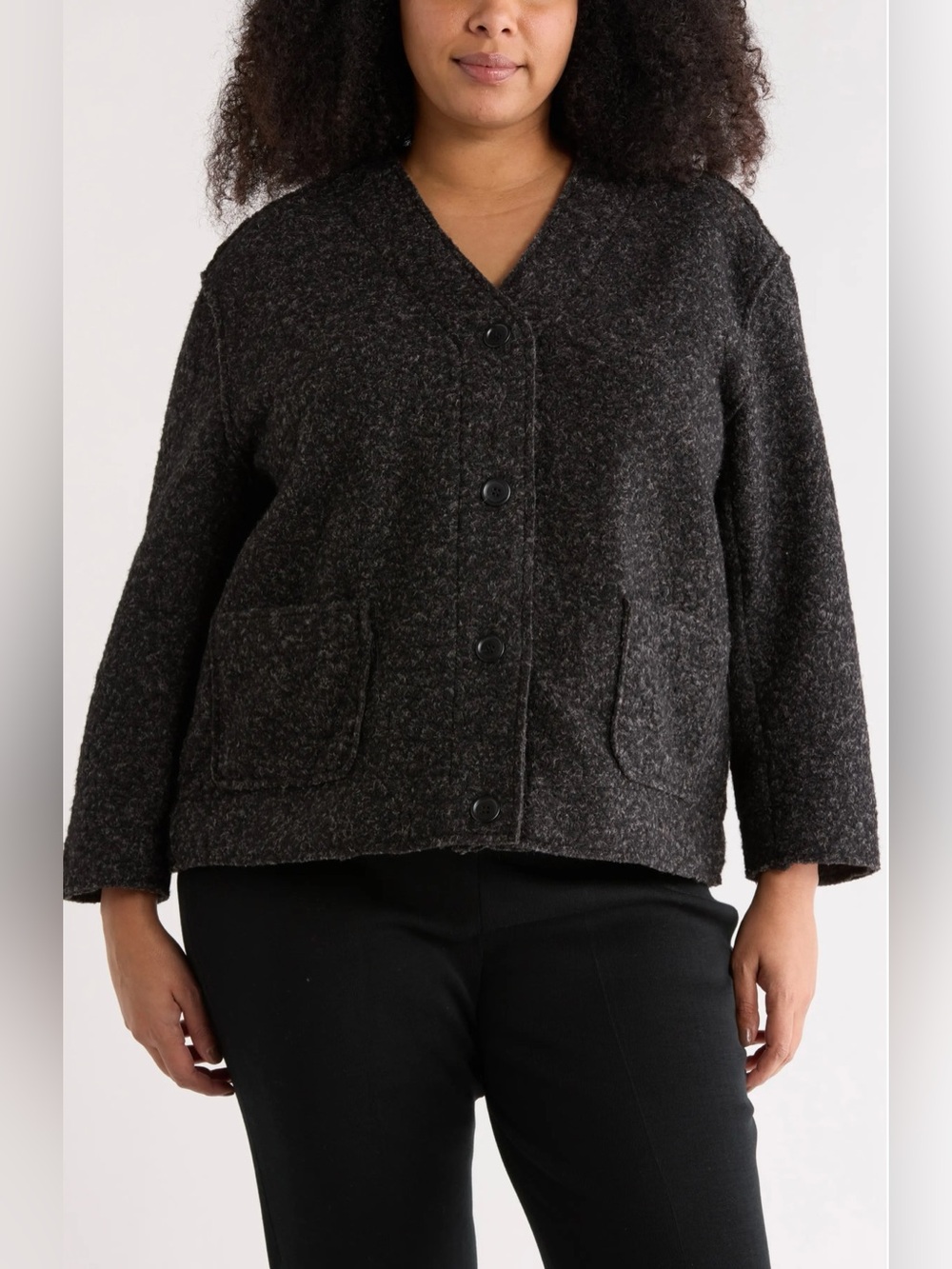 Max Studio Gray Textured Crop Jacket, Size 1X - NWT